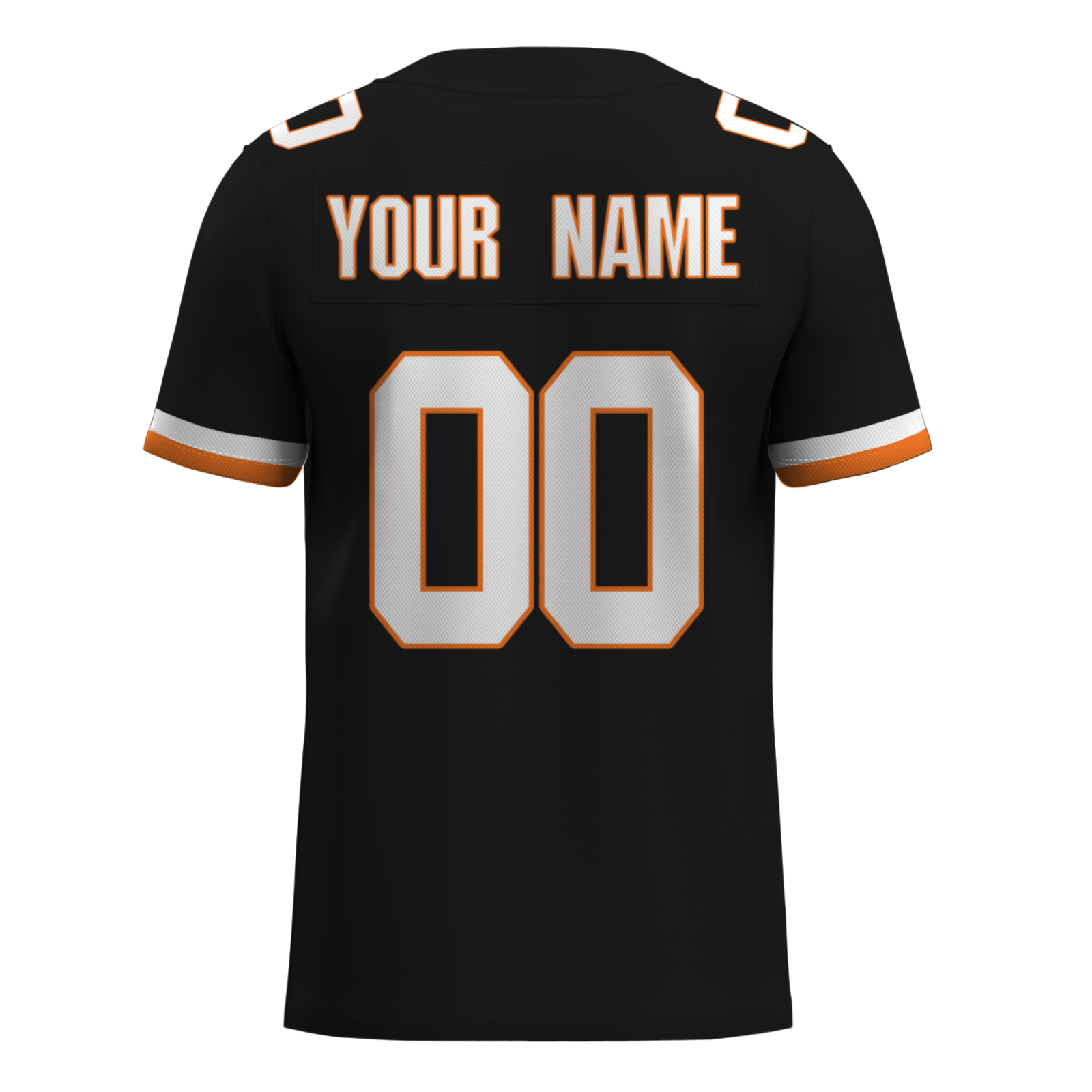 Custom  Orange White-Dark Blue Mesh Authentic Football Jersey