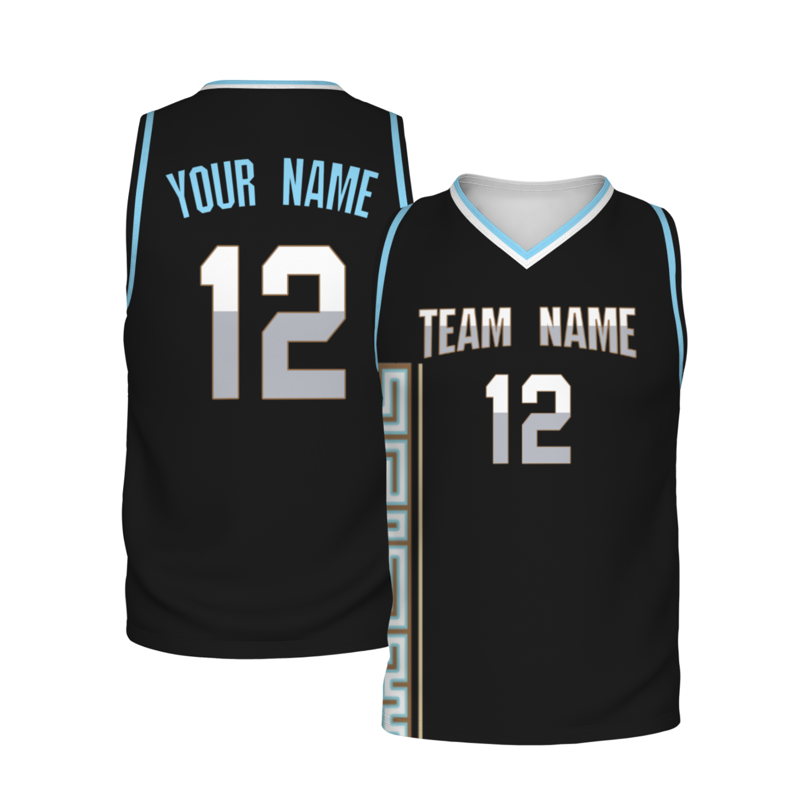 Custom White Dark Blue-Orange Authentic V-Neck Basketball Jersey