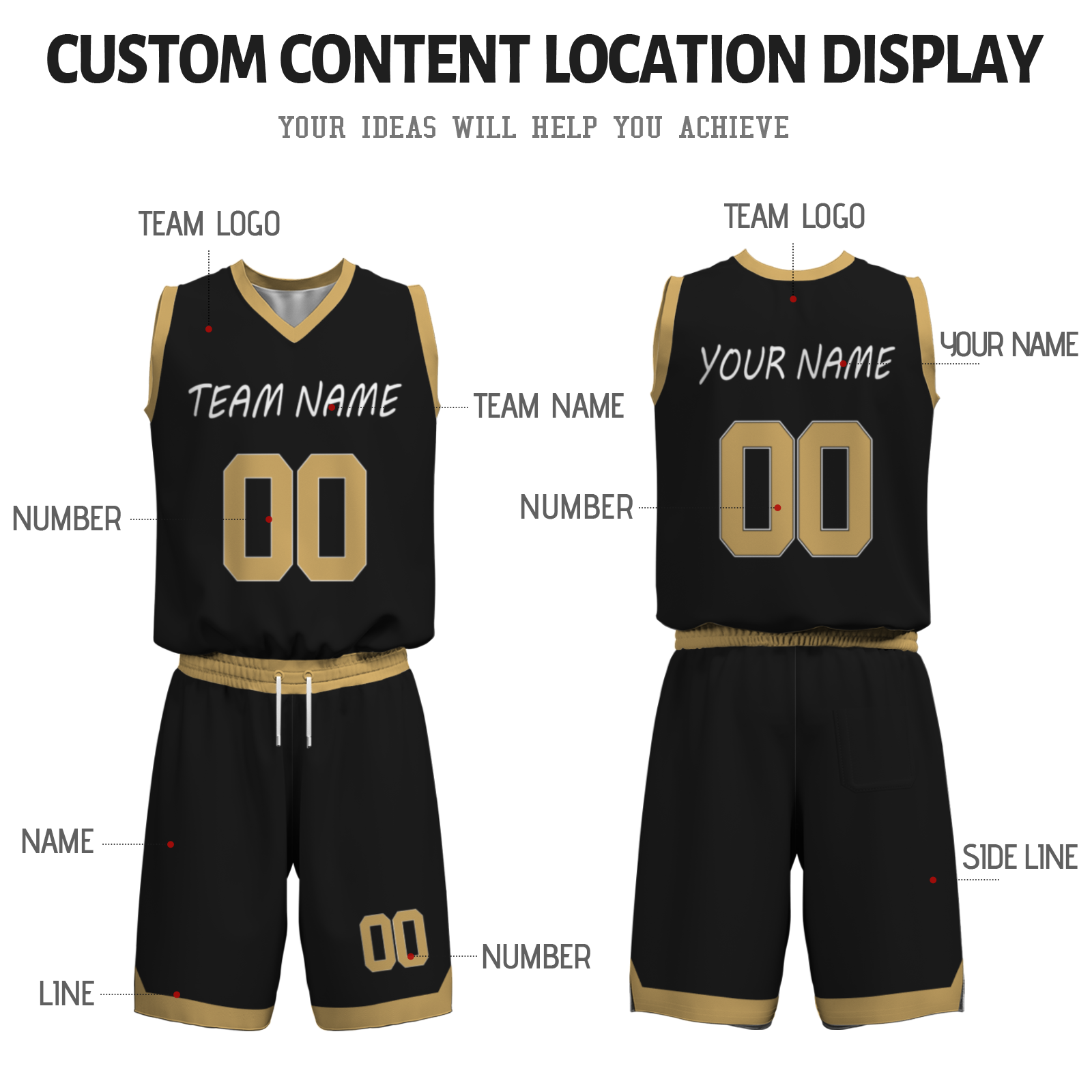 Custom White Old Gold-Black Authentic Basketball Uniform Jersey