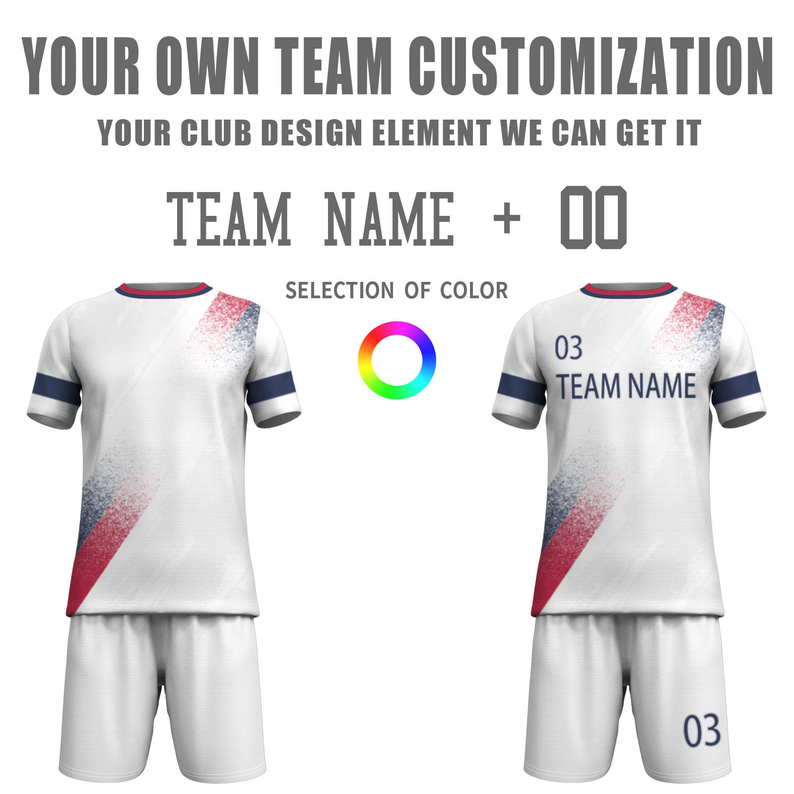 Custom White Black-White Sublimation Soccer Uniform Jersey