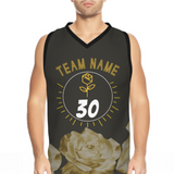 Custom Dark Gray Yellow-White Authentic V-Neck Basketball Jersey