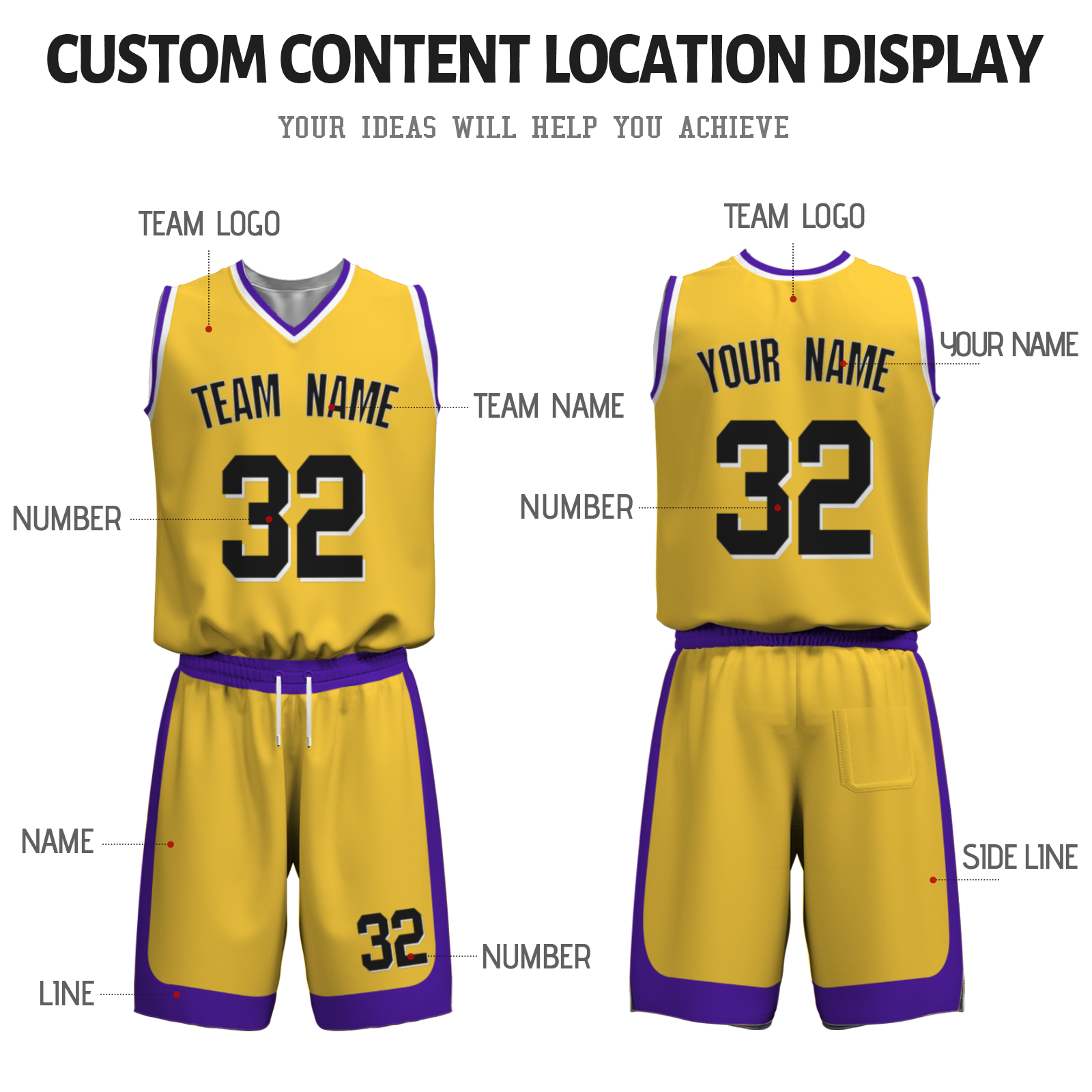 Custom Purple Mustard-White Authentic Basketball Uniform Jersey