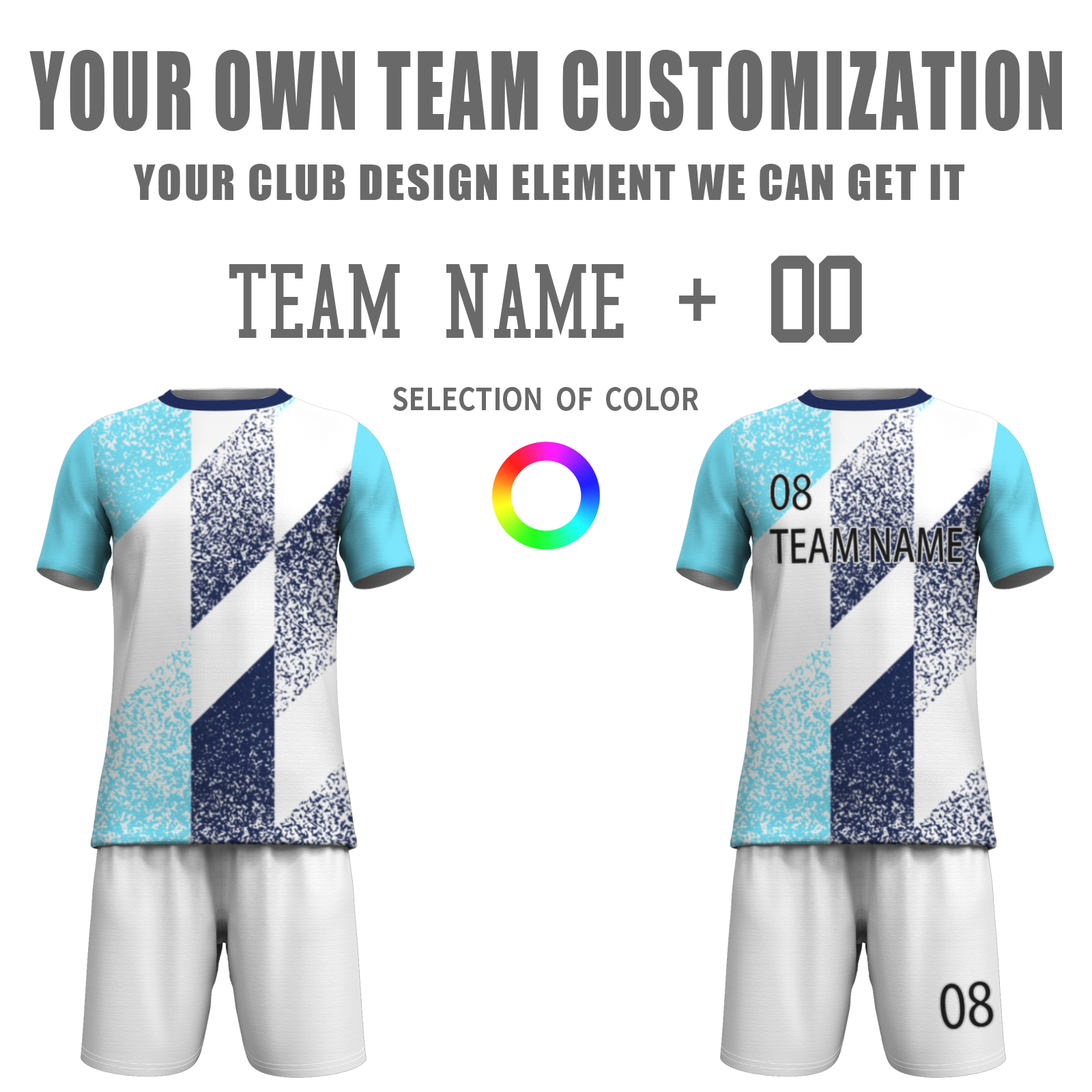 Custom White Black-White Sublimation Soccer Uniform Jersey