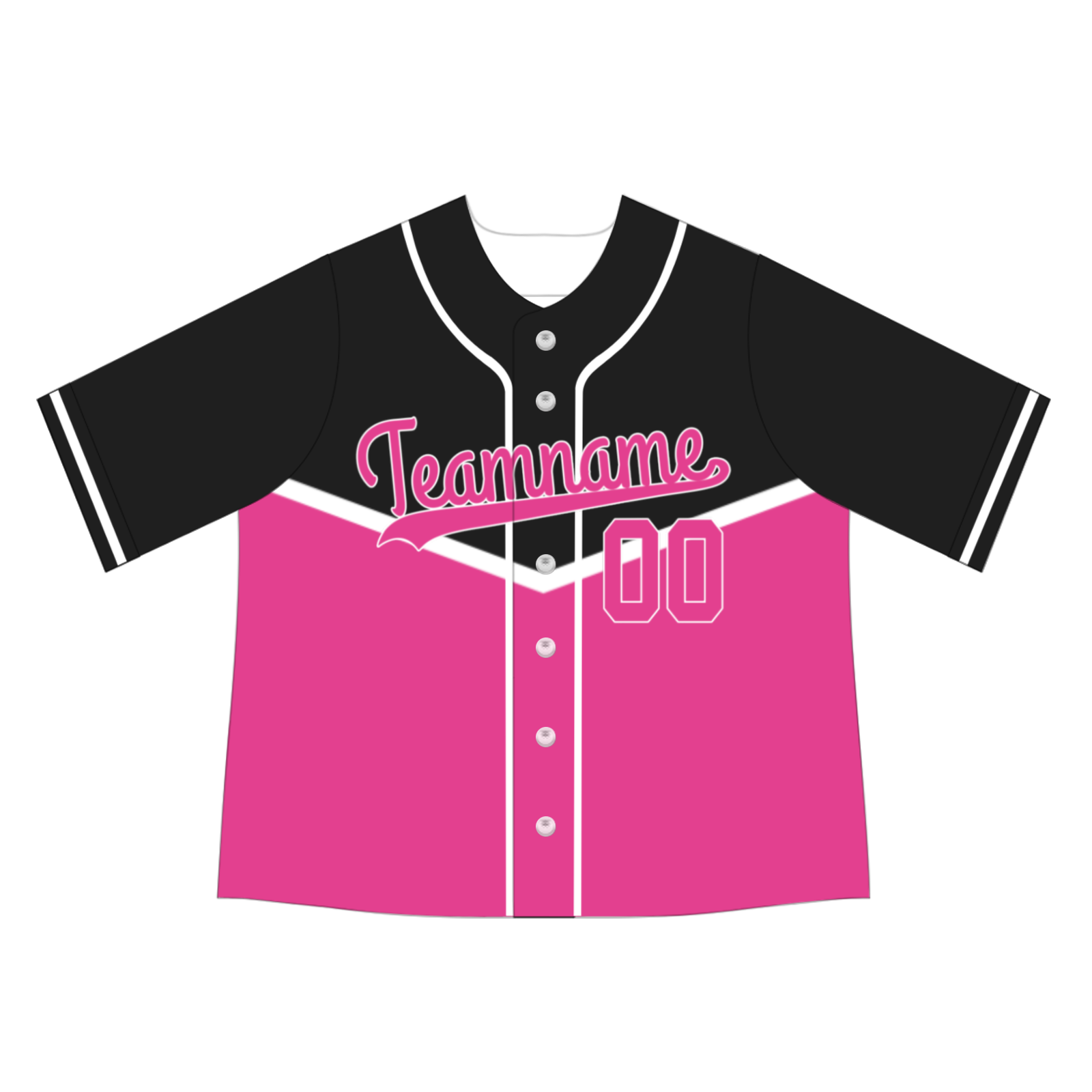 Custom Black Pink-White  Authentic Tow Tone Baseball Jersey