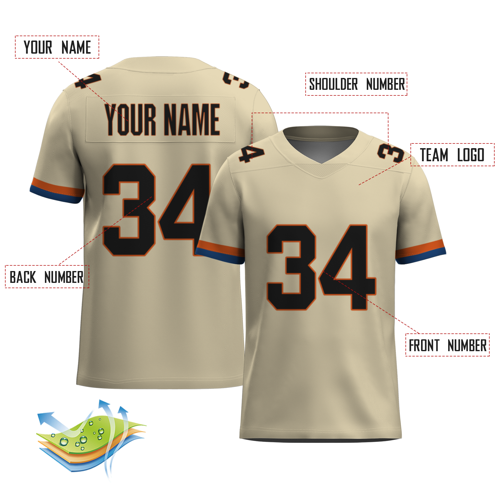 Custom Auburn White Authentic Football Jersey