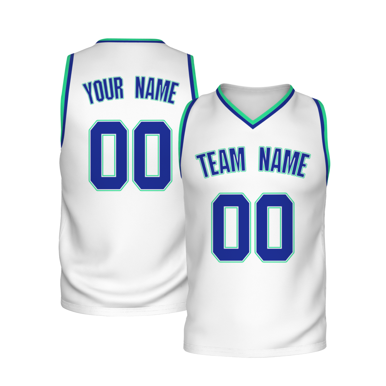 Custom White Dark Blue-Orange Authentic V-Neck Basketball Jersey