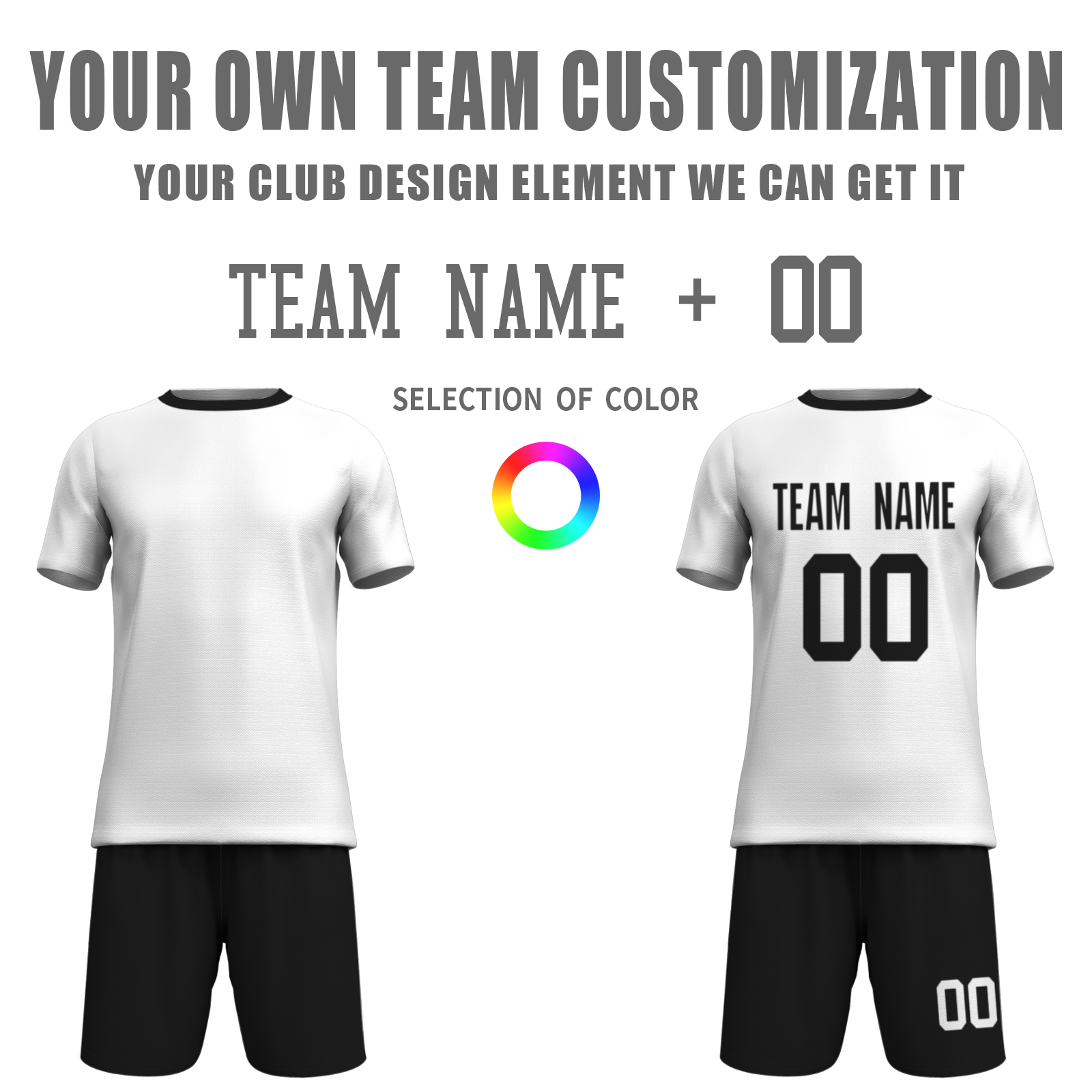 Custom White Yelow Sublimation Soccer Uniform Jersey