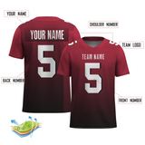 Custom Red White-Black Authentic 3D Football Jersey