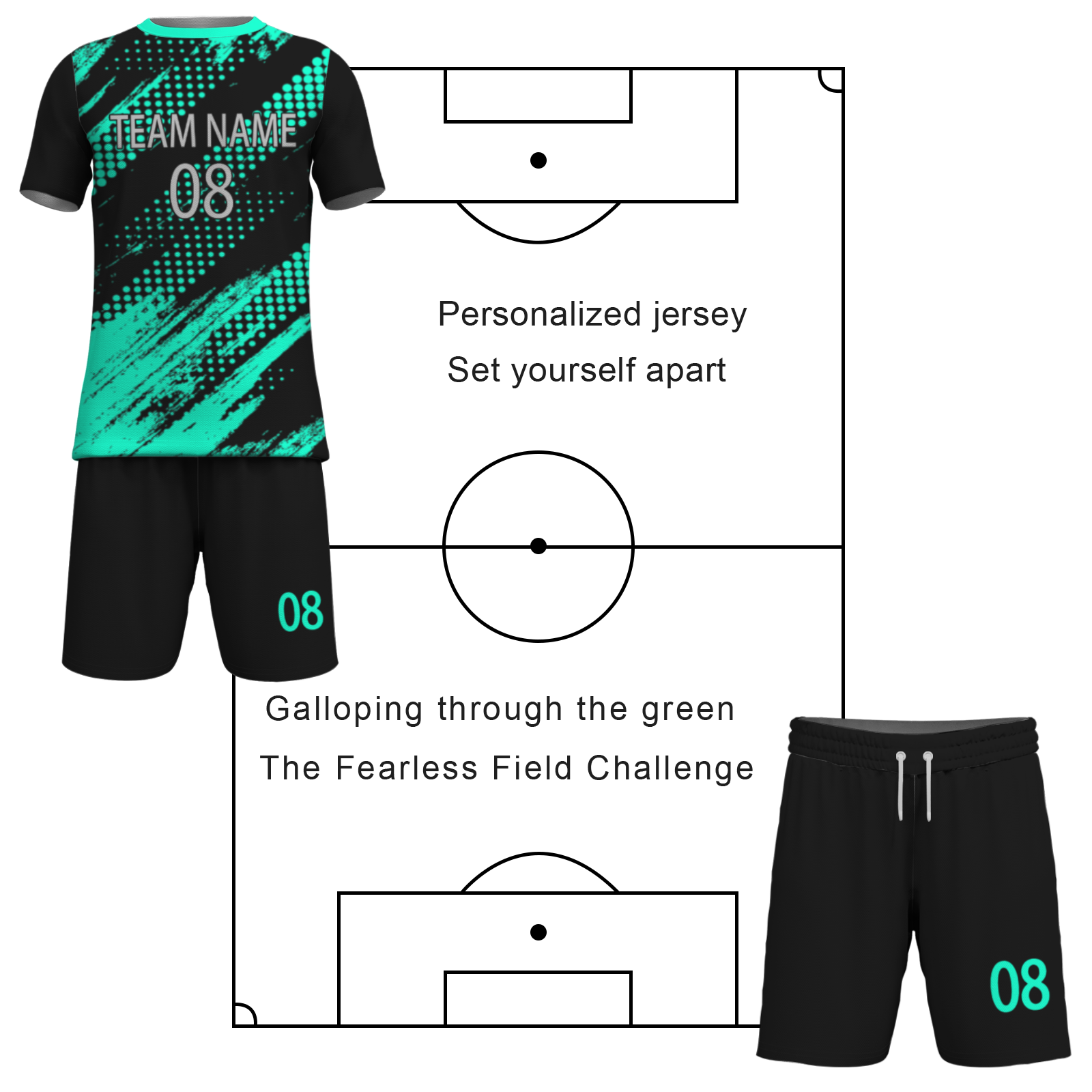 Custom White Black-White Sublimation Soccer Uniform Jersey