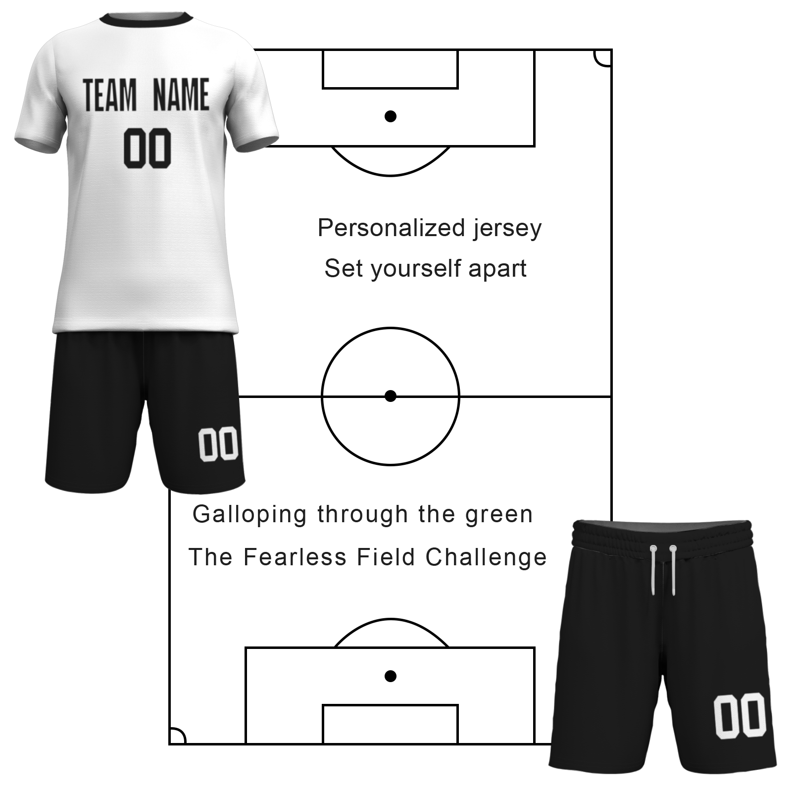 Custom  Fluorescent Green Black Sublimation Soccer Uniform Jersey