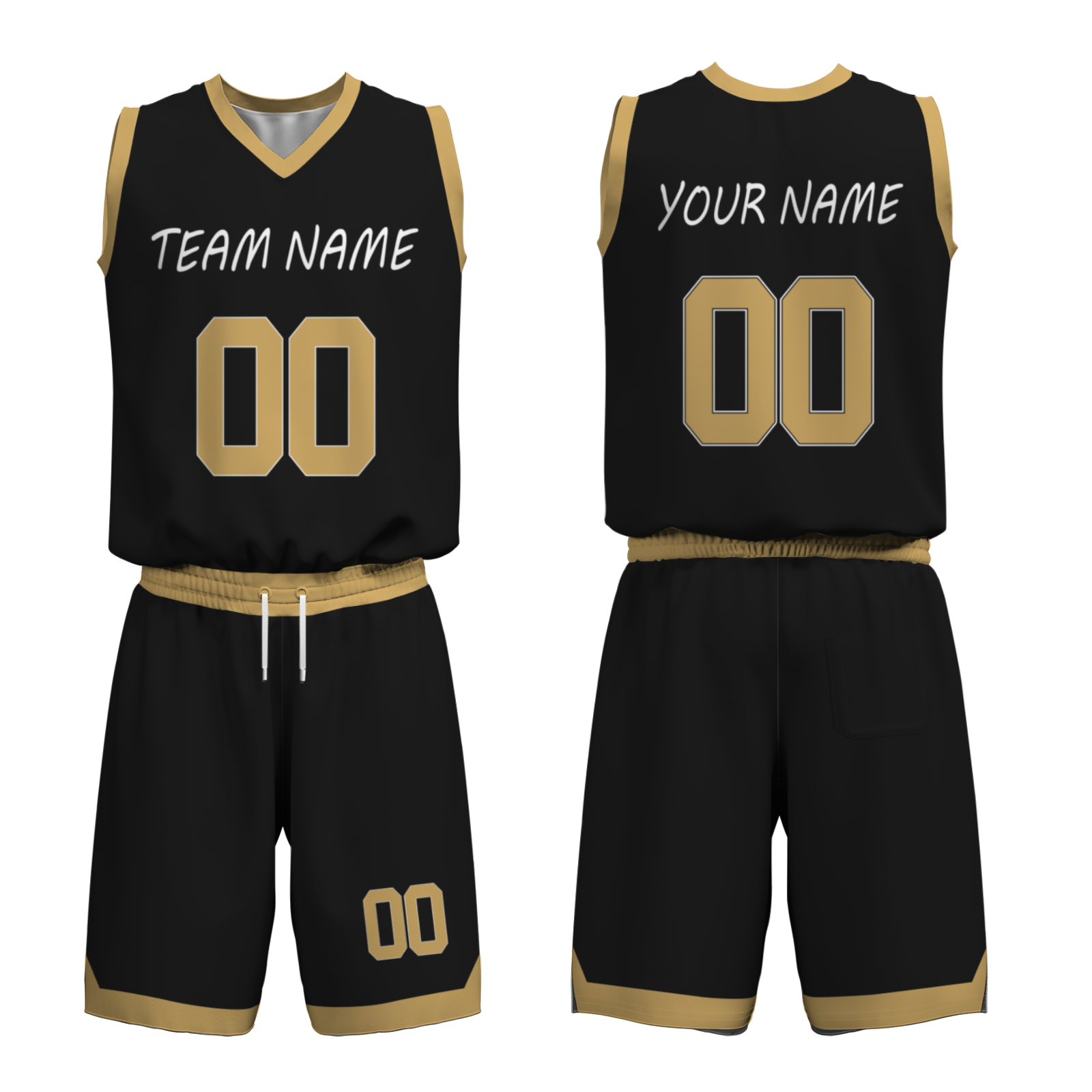 Custom White Old Gold-Black Authentic Basketball Uniform Jersey