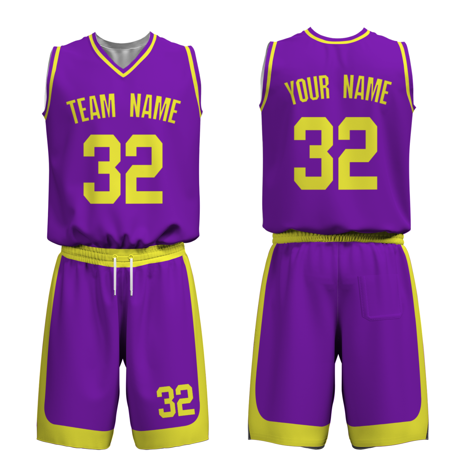 Custom Purple Mustard-White Authentic Basketball Uniform Jersey