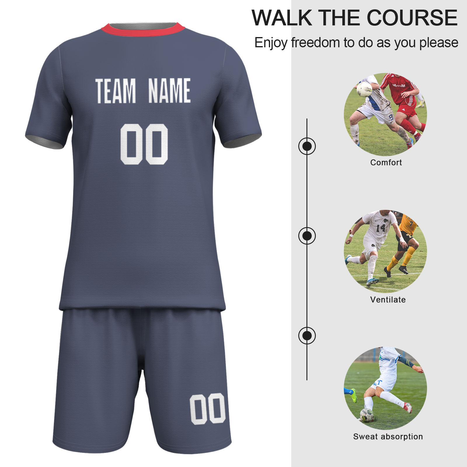 Custom White Yelow Sublimation Soccer Uniform Jersey