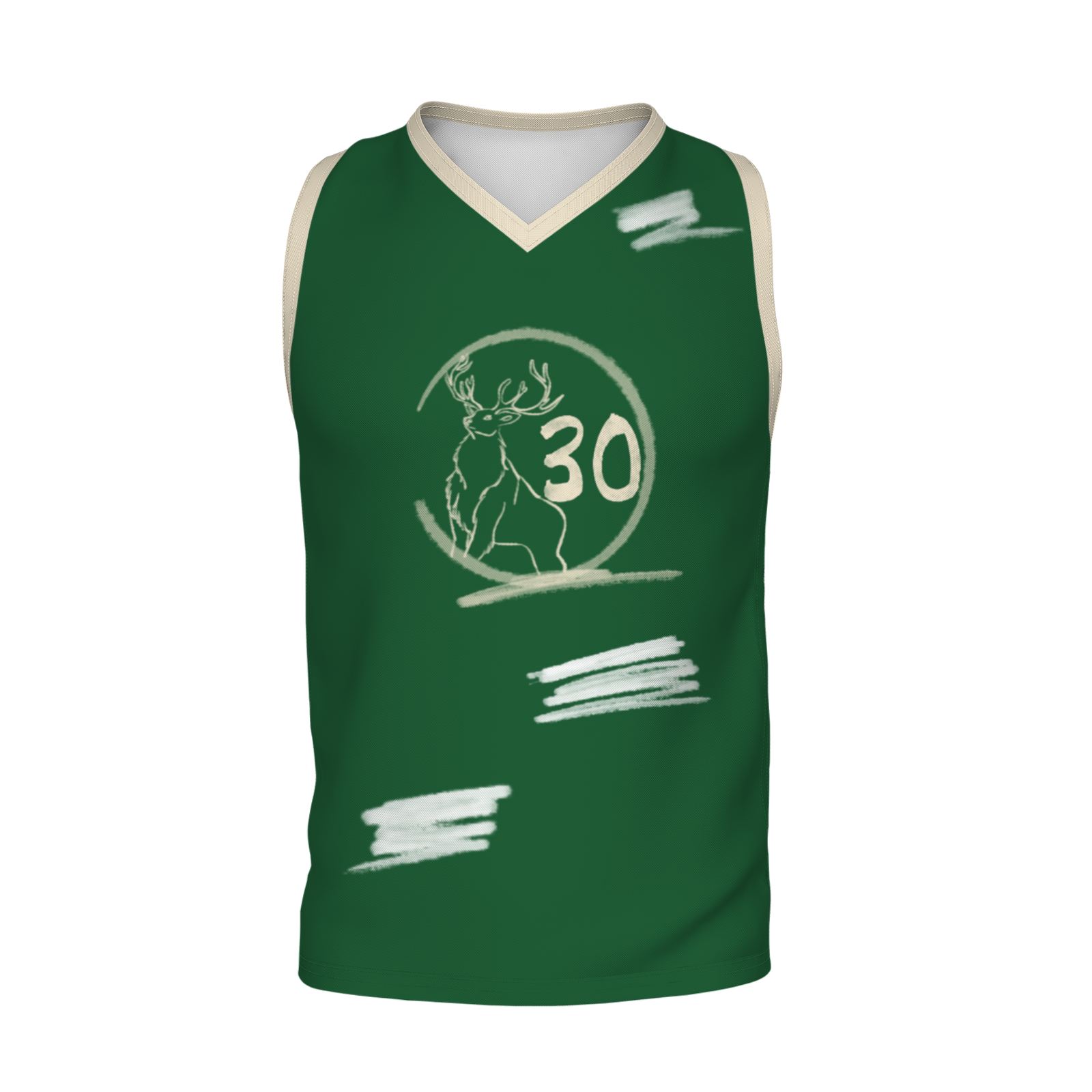 Custom Blue Chinese Painting Horse V-Neck Basketball Jersey