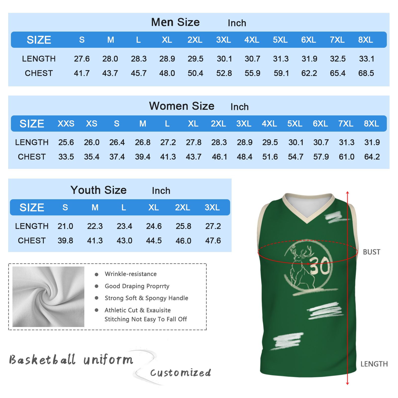 Custom Blue Chinese Painting Horse V-Neck Basketball Jersey