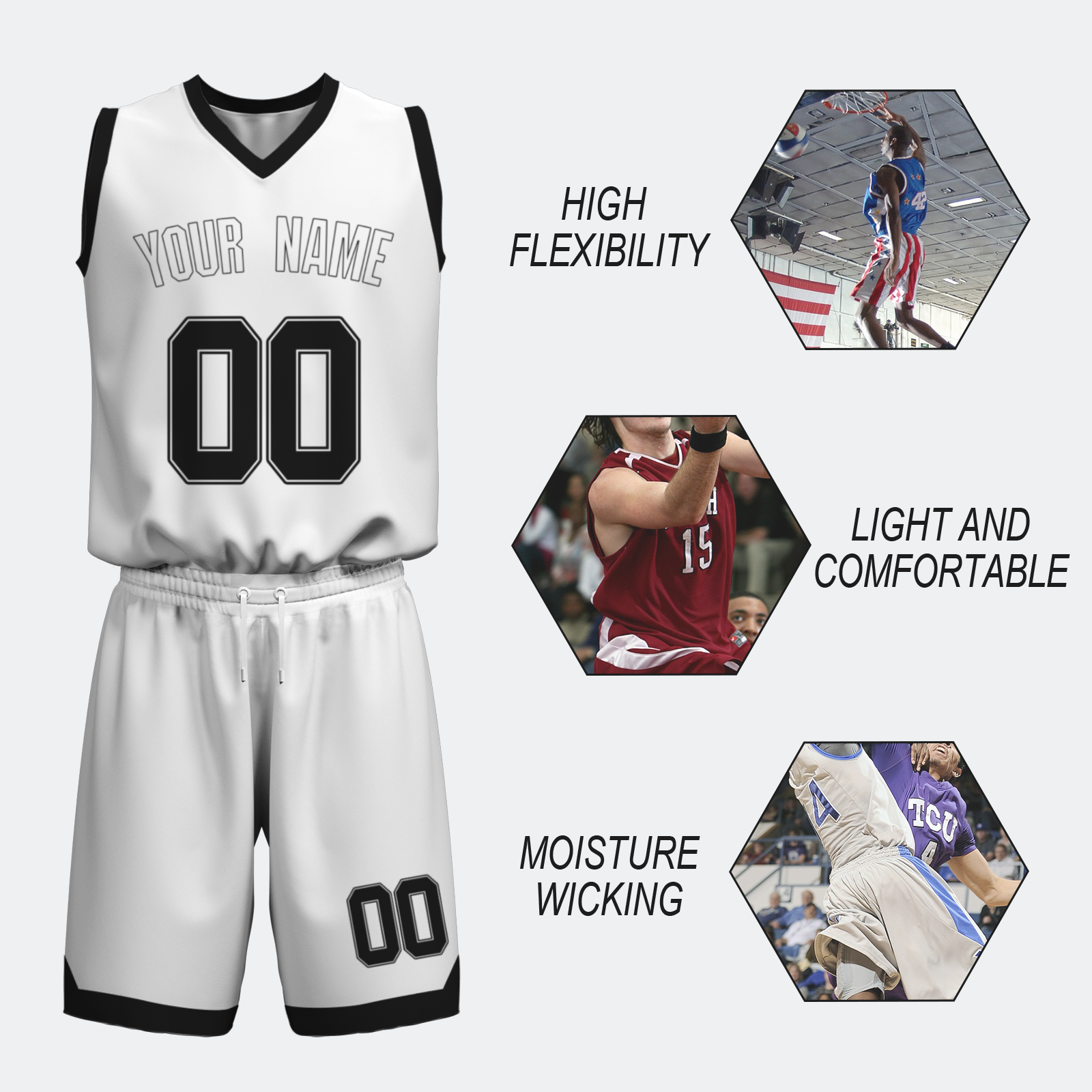 Custom White Old Gold-Black Authentic Basketball Uniform Jersey