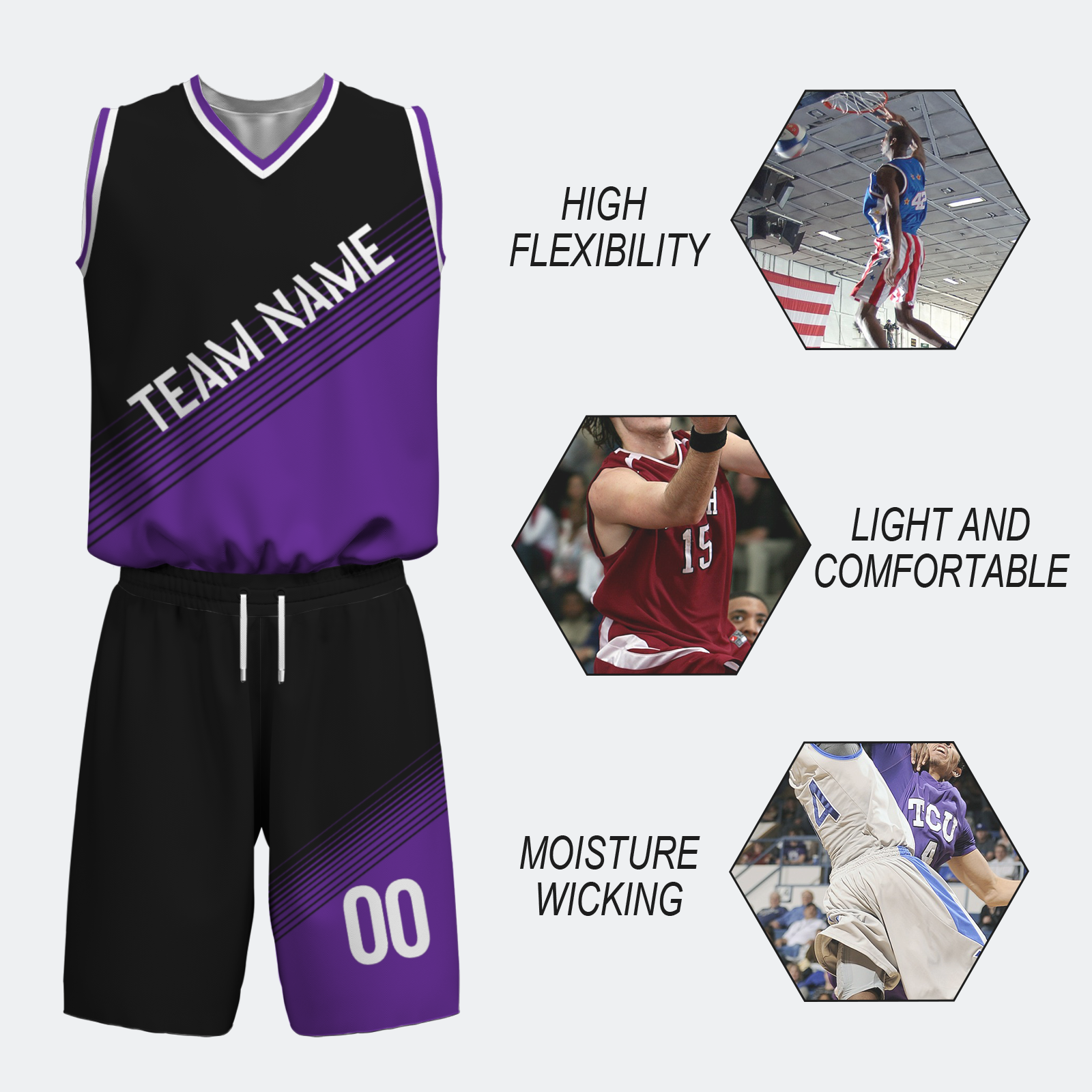 Custom Purple Mustard-White Authentic Basketball Uniform Jersey