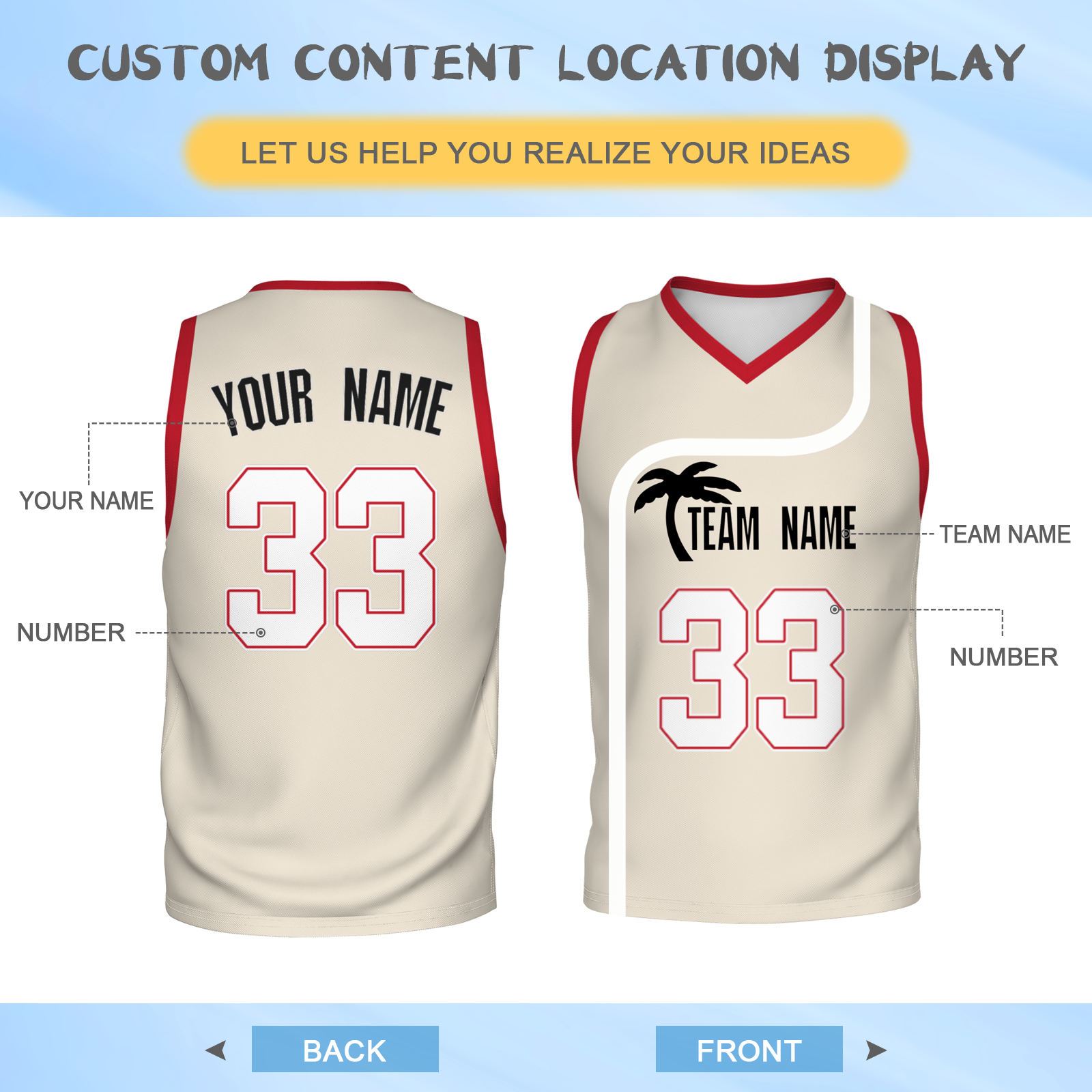 Custom Turquoise White Orange Authentic Coconut Tree Basketball Jersey