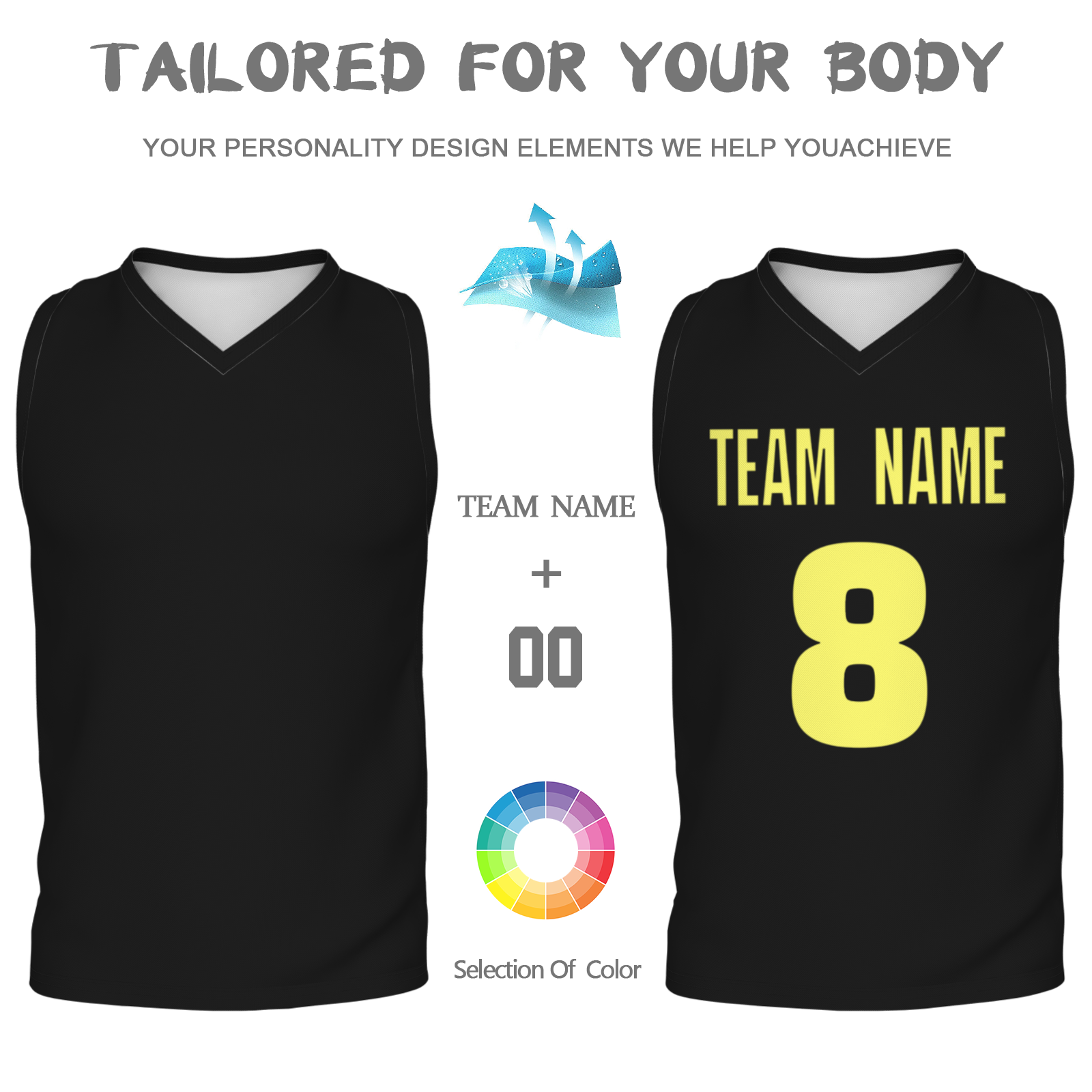 Custom Dark Gray Yellow-White Authentic V-Neck Basketball Jersey