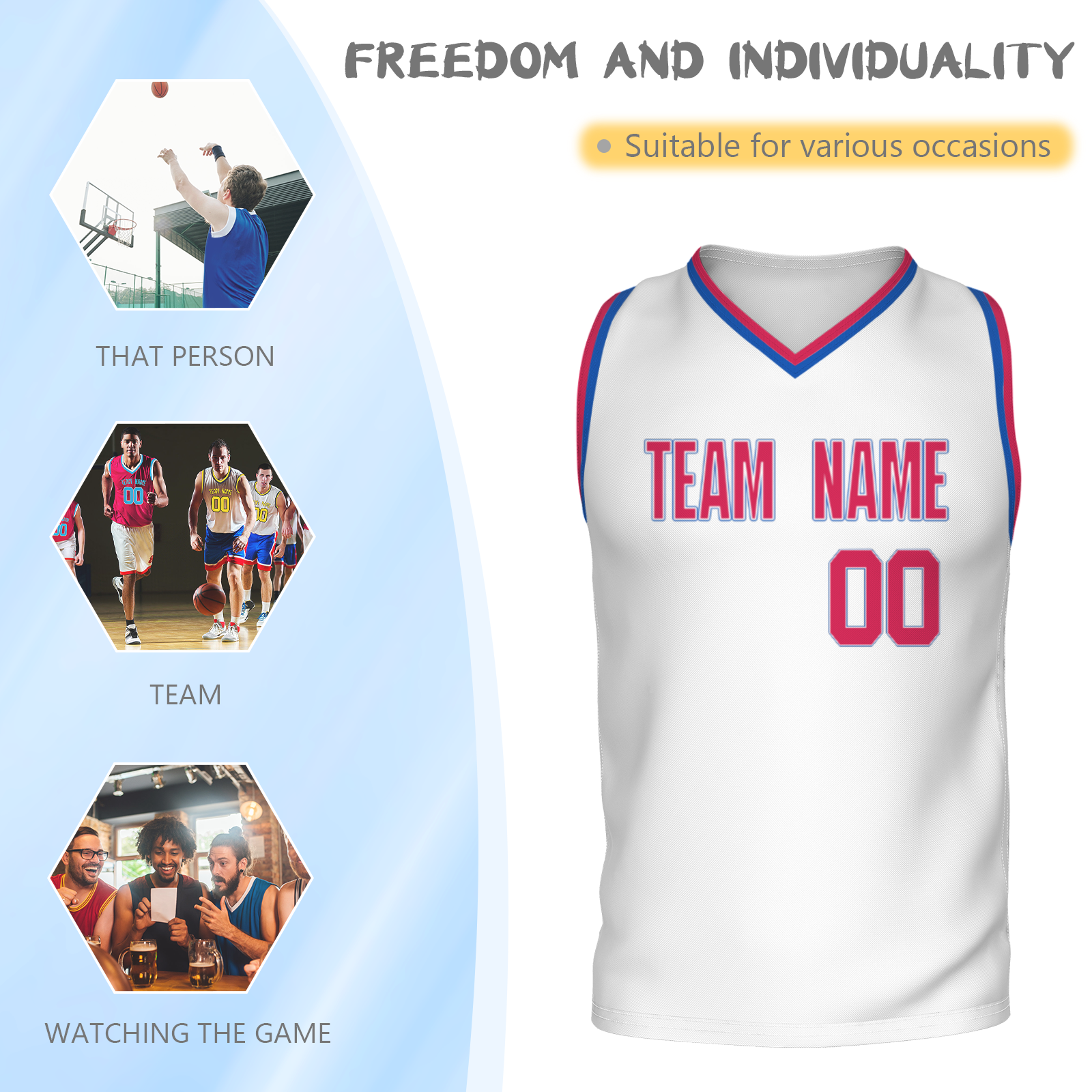 Custom White Dark Blue-Orange Authentic V-Neck Basketball Jersey