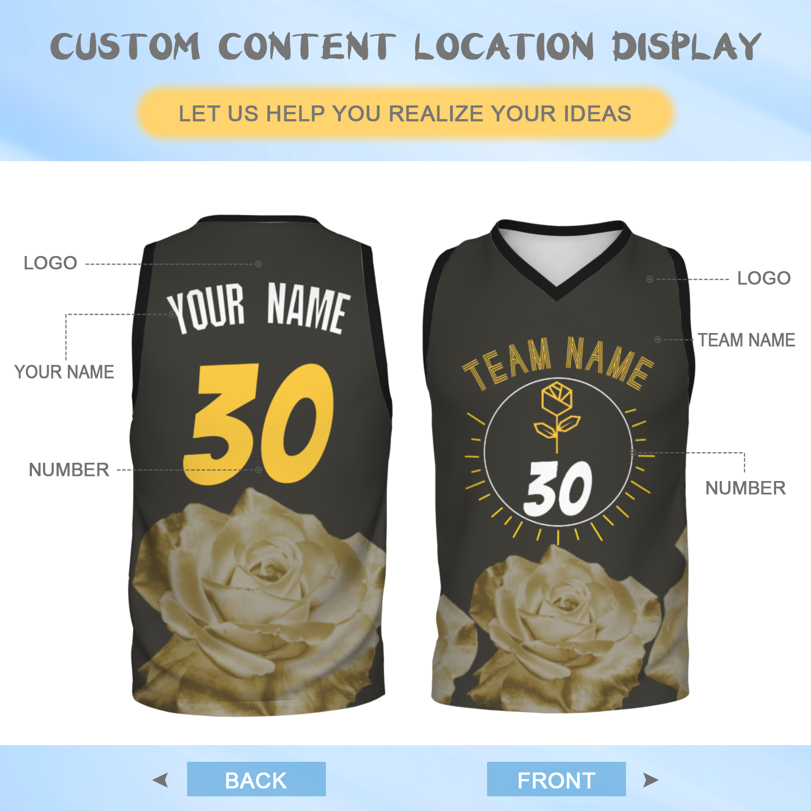 Custom Dark Gray Yellow-White Authentic V-Neck Basketball Jersey