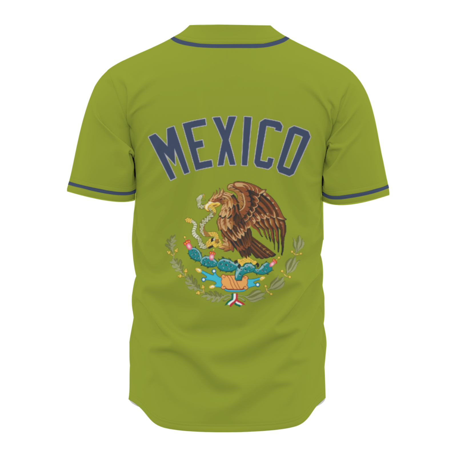 Custom Black Kelly Green-Black Authentic Mexican Flag Fashion Baseball Jersey