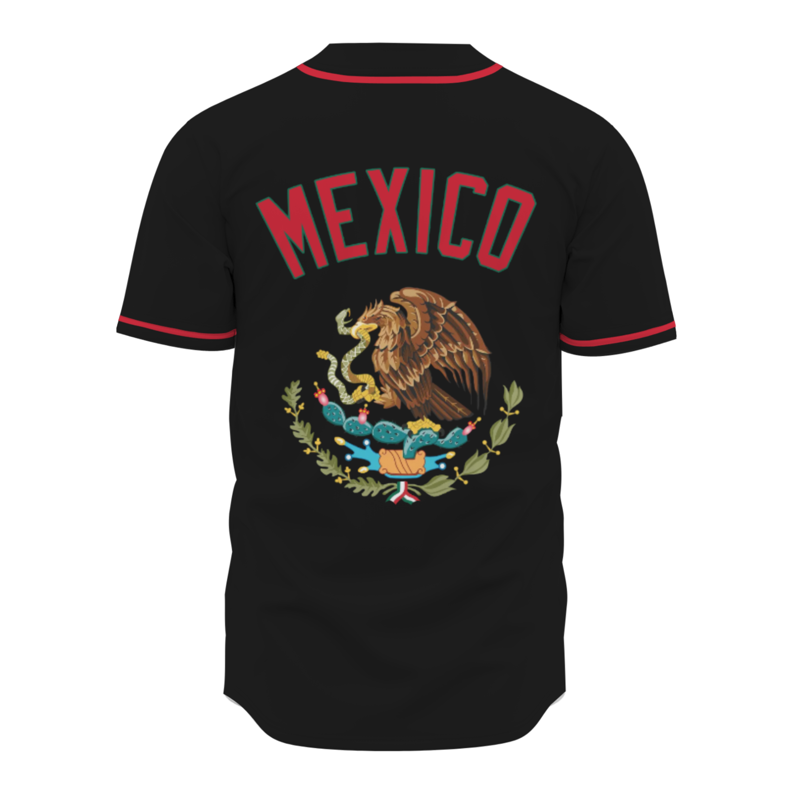 Custom Black Kelly Green-Black Authentic Mexican Flag Fashion Baseball Jersey