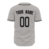 Custom Gray Black-White Authentic Sandlot Baseball Jersey