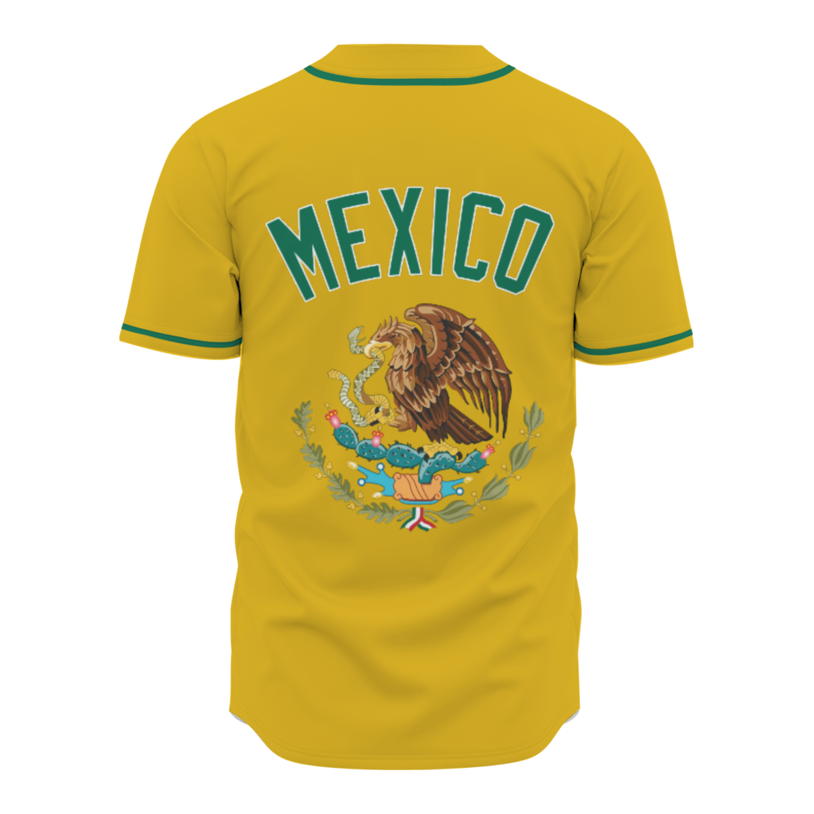 Custom Black Kelly Green-Black Authentic Mexican Flag Fashion Baseball Jersey