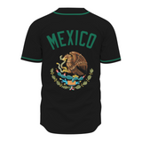 Custom Black Kelly Green-Black Authentic Mexican Flag Fashion Baseball Jersey