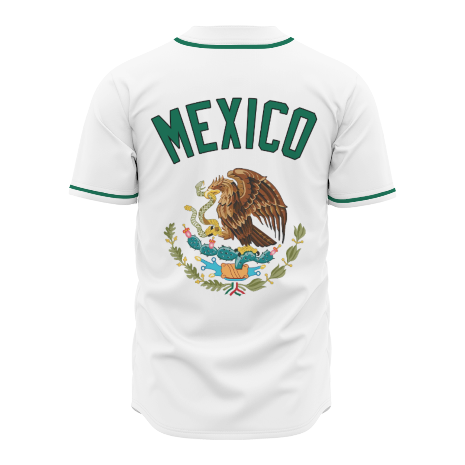 Custom Black Kelly Green-Black Authentic Mexican Flag Fashion Baseball Jersey