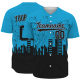 Custom Dark Blue Black-White Authentic City's Reflection Baseball Jersey