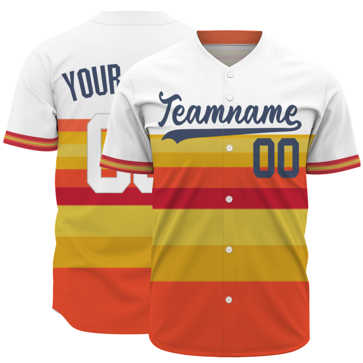 Custom White Yellow Stripes Drak Gray Authentic Baseball Jersey