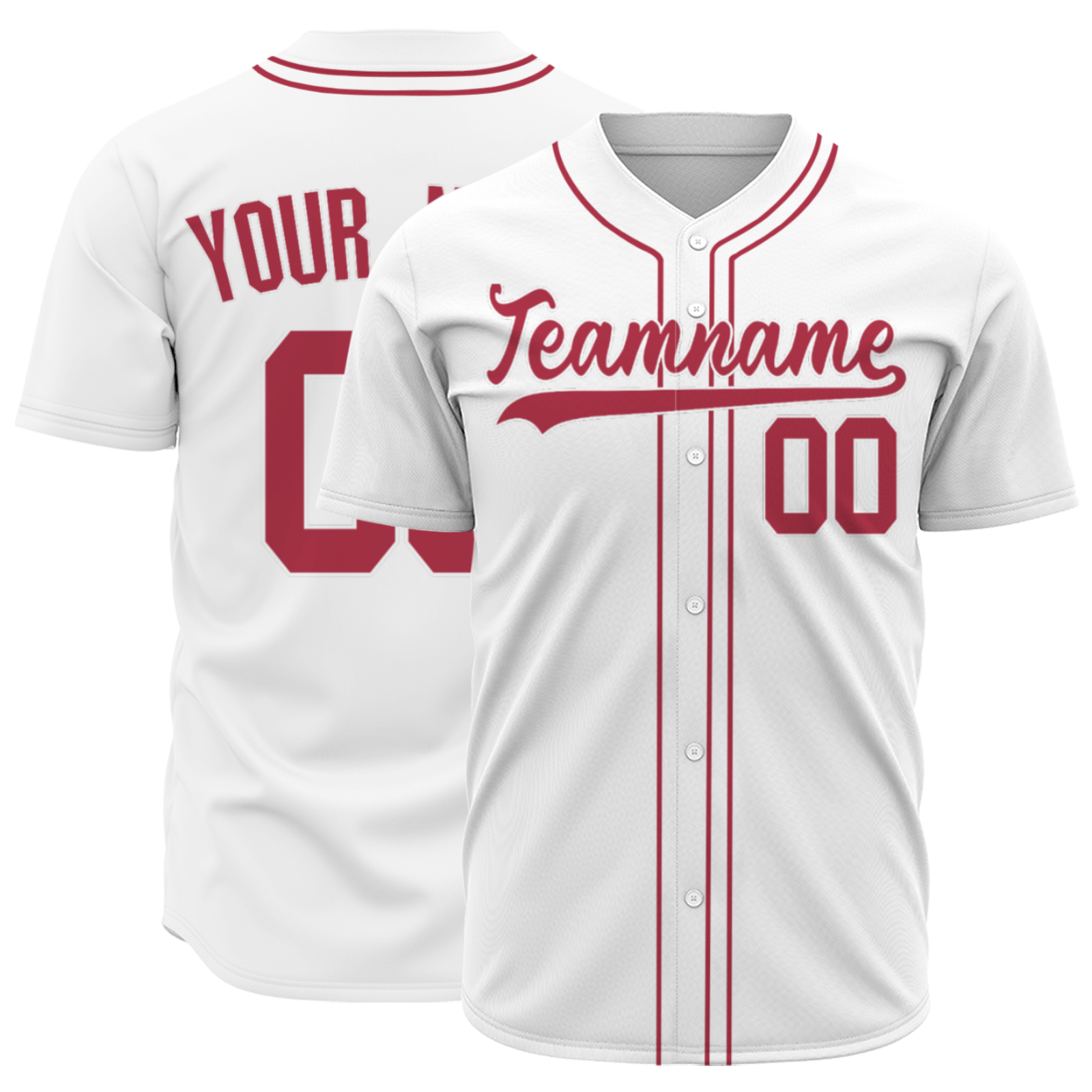 Custom White Black-White Authentic Baseball Jersey