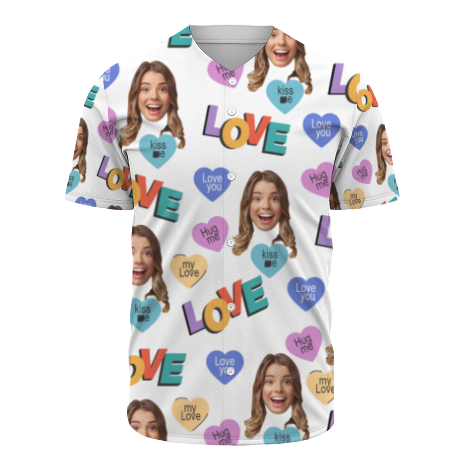 Custom Photo Shirts Personalized Couples Vintage Button Pajamas Valentine's Day Funny Gifts for Men Women