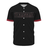 Custom Black Black-White Authentic Baseball Jersey