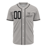 Custom Gray Black-White Authentic Sandlot Baseball Jersey