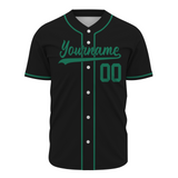 Custom Black Kelly Green-Black Authentic Mexican Flag Fashion Baseball Jersey