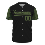 Custom Black Green Two Tone Authentic Baseball Jersey