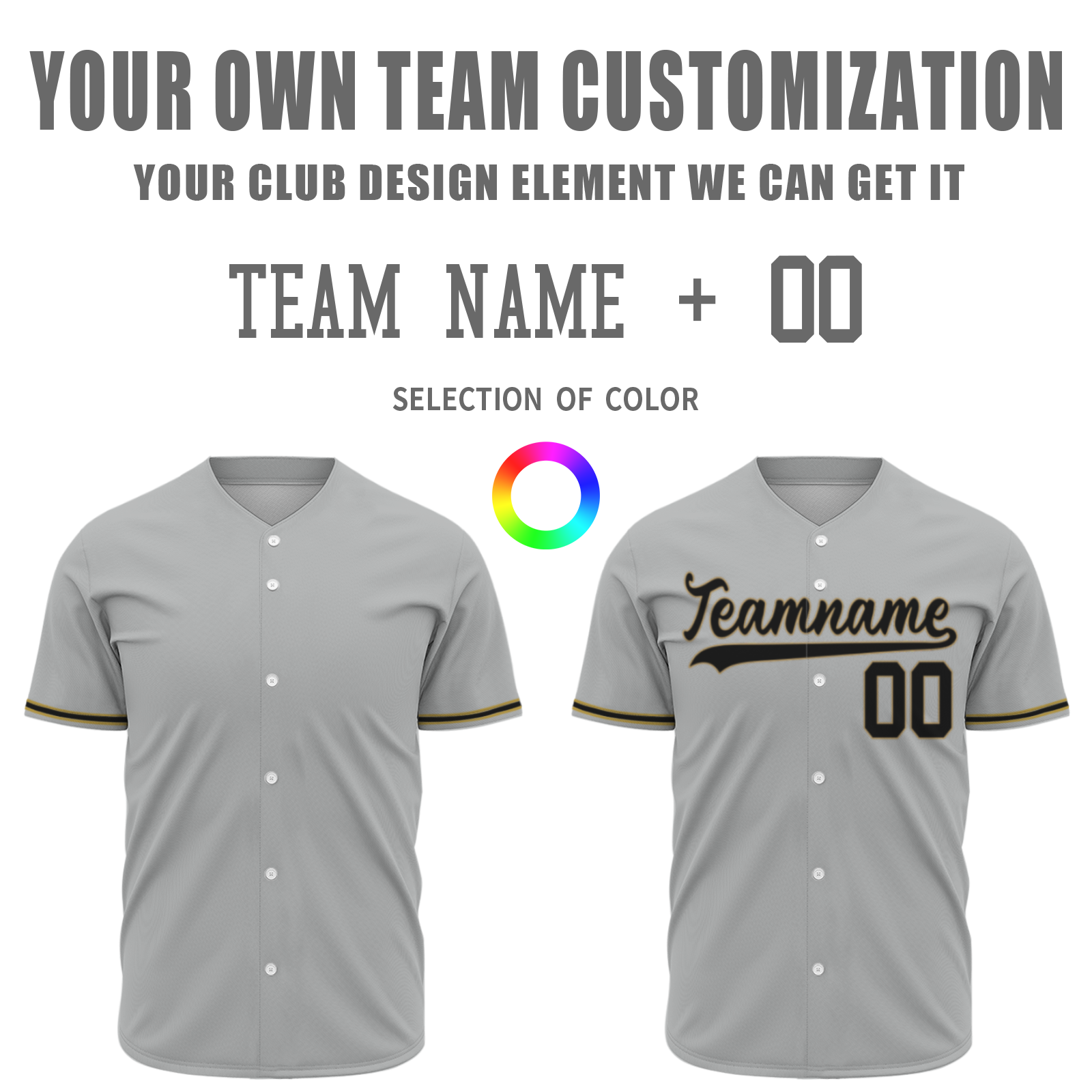 Custom Gray Black-Old Gold Authentic Baseball Jersey