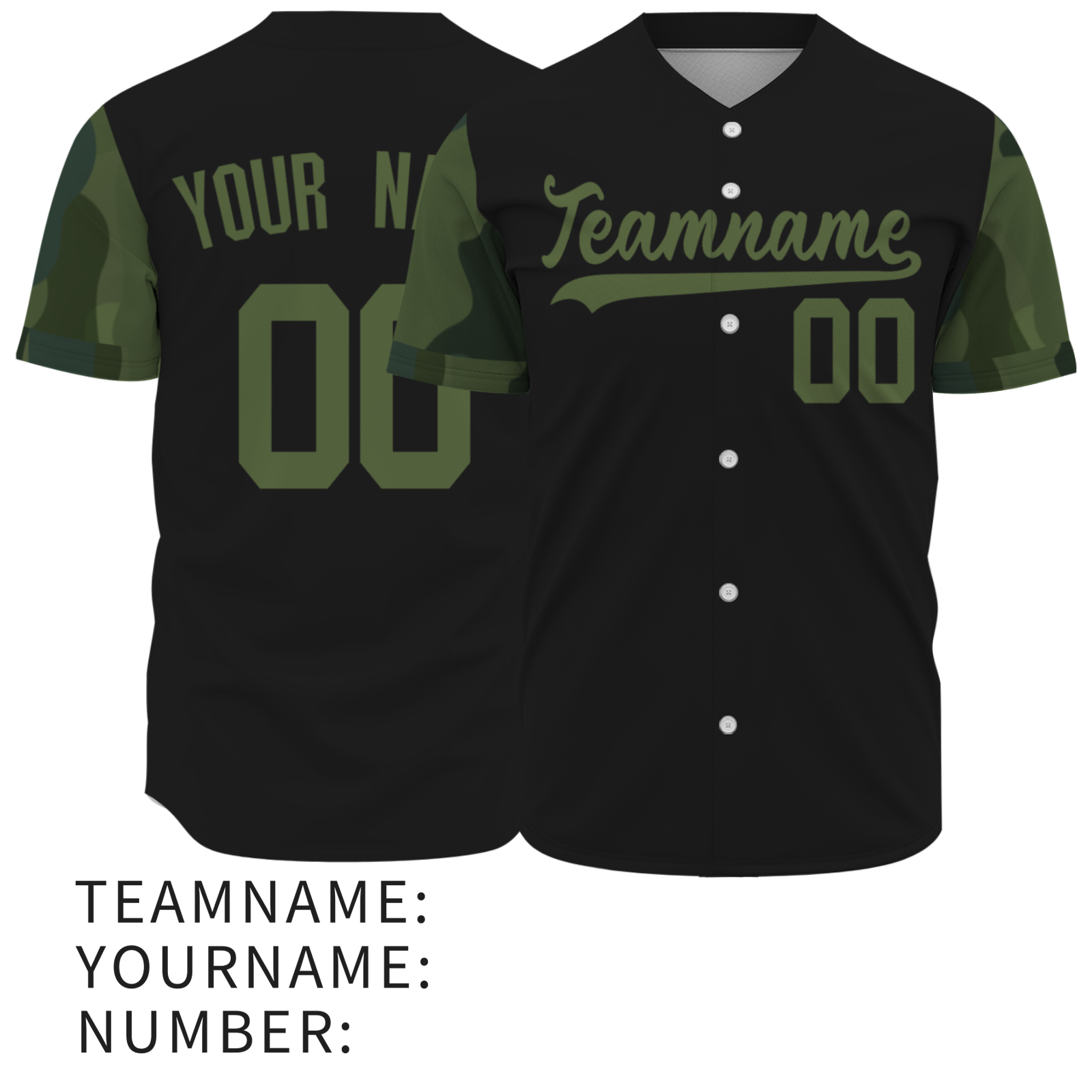 Custom Black Green Two Tone Authentic Baseball Jersey