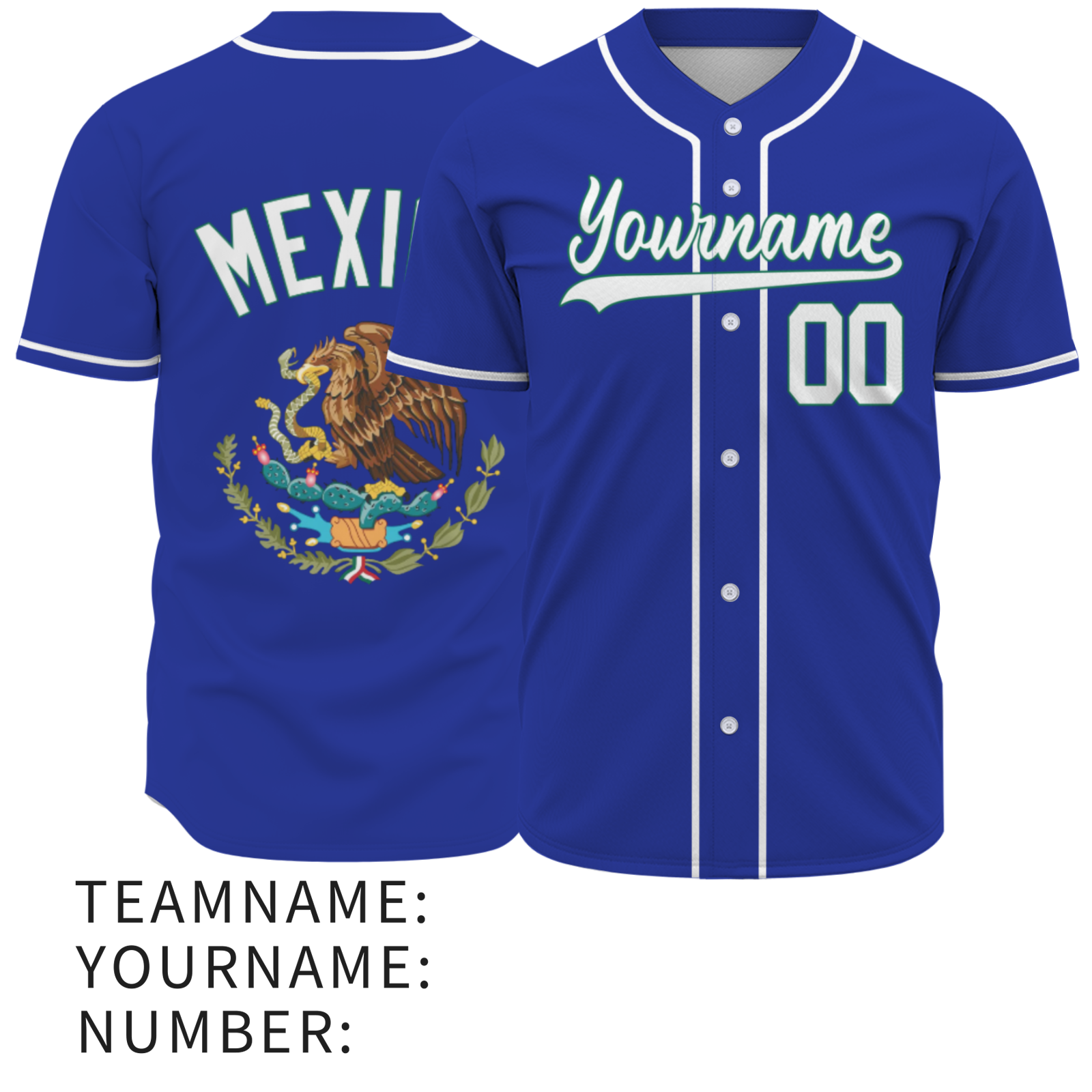 Custom Black Kelly Green-Black Authentic Mexican Flag Fashion Baseball Jersey