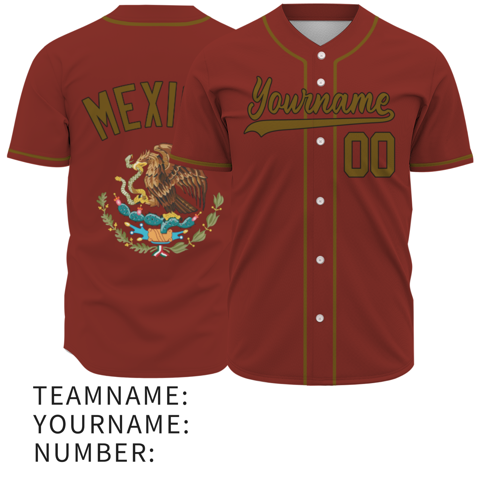 Custom Black Kelly Green-Black Authentic Mexican Flag Fashion Baseball Jersey