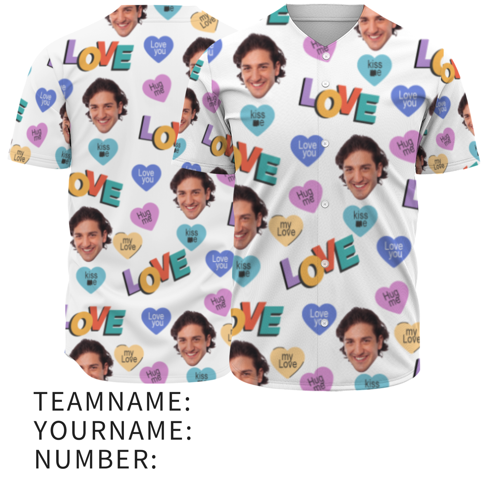 Custom Photo Shirts Personalized Couples Vintage Button Pajamas Valentine's Day Funny Gifts for Men Women