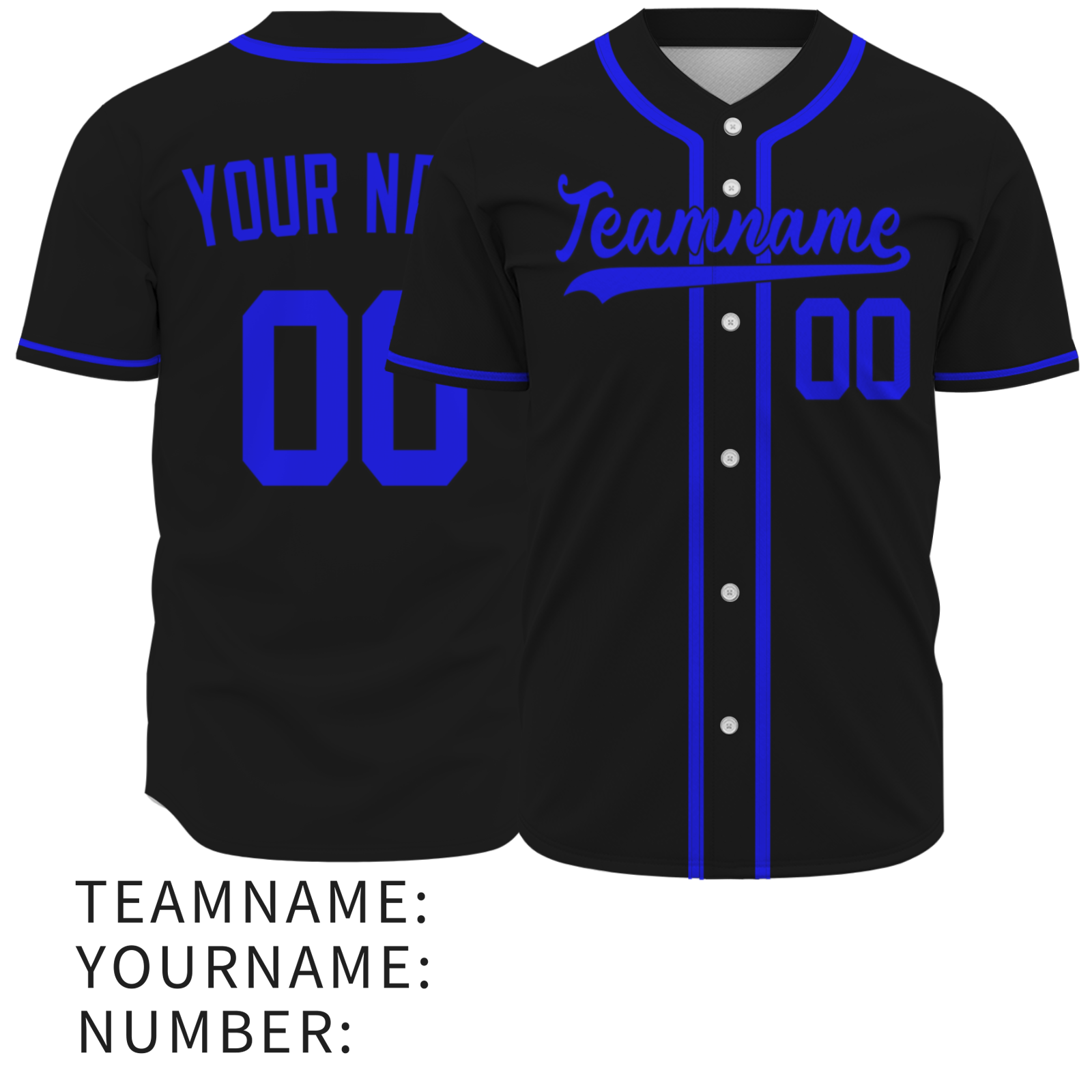 Custom Black Navy Blue-Black Authentic Baseball Jersey