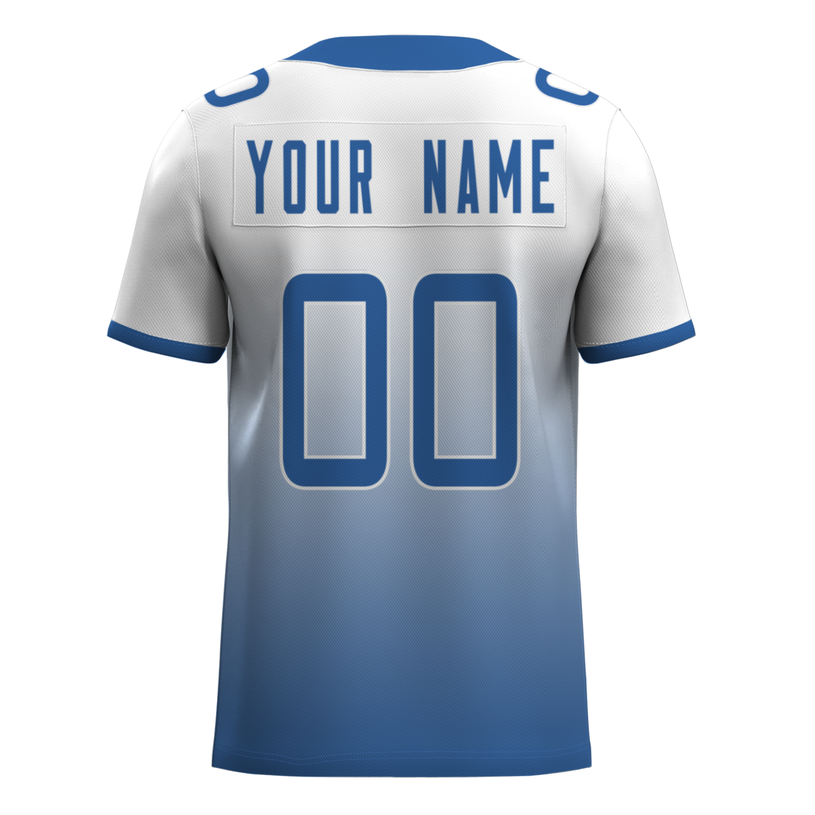 Custom White Blue Grey-White Authentic Fashion Football Jersey