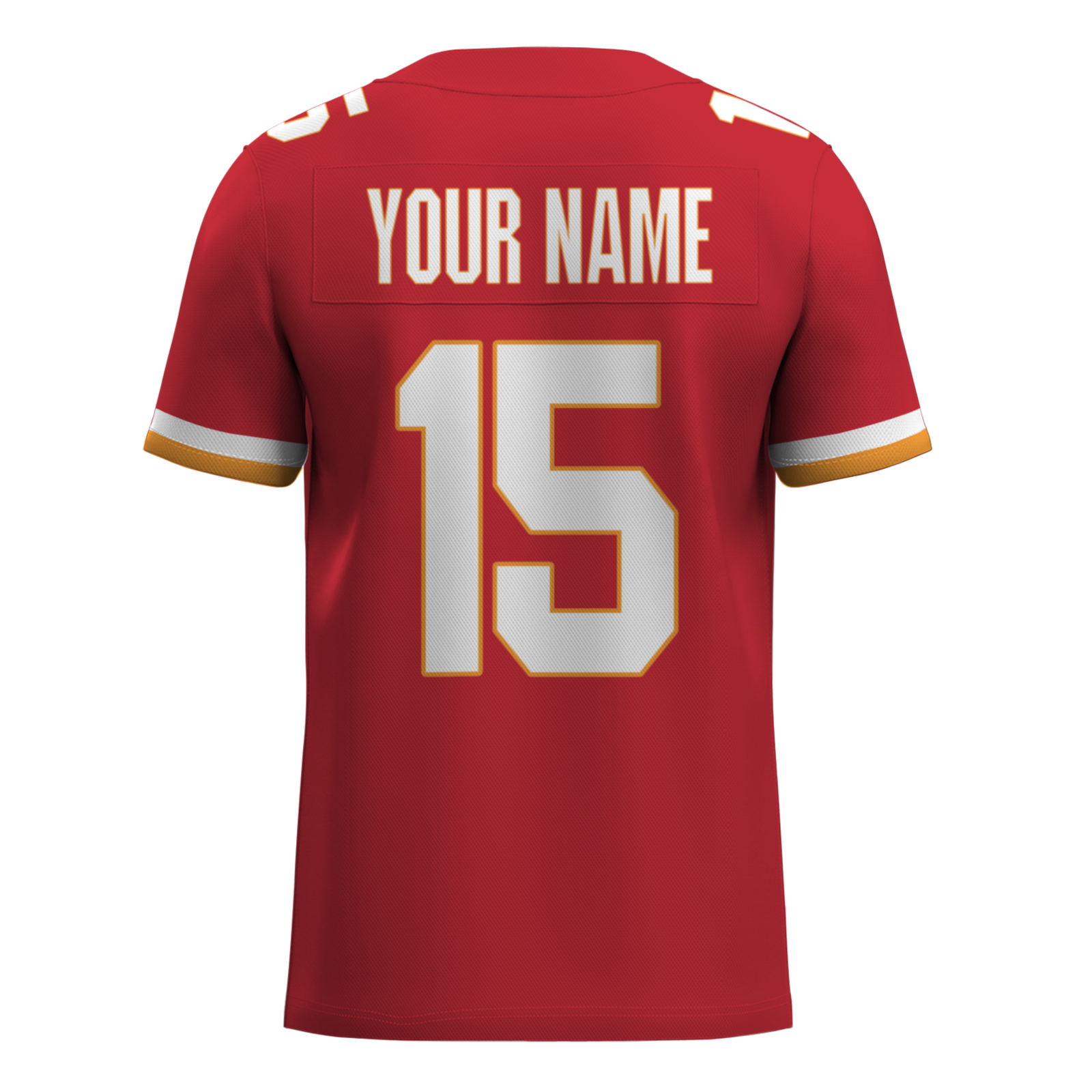 Custom Red White-Orange Authentic Football Jersey