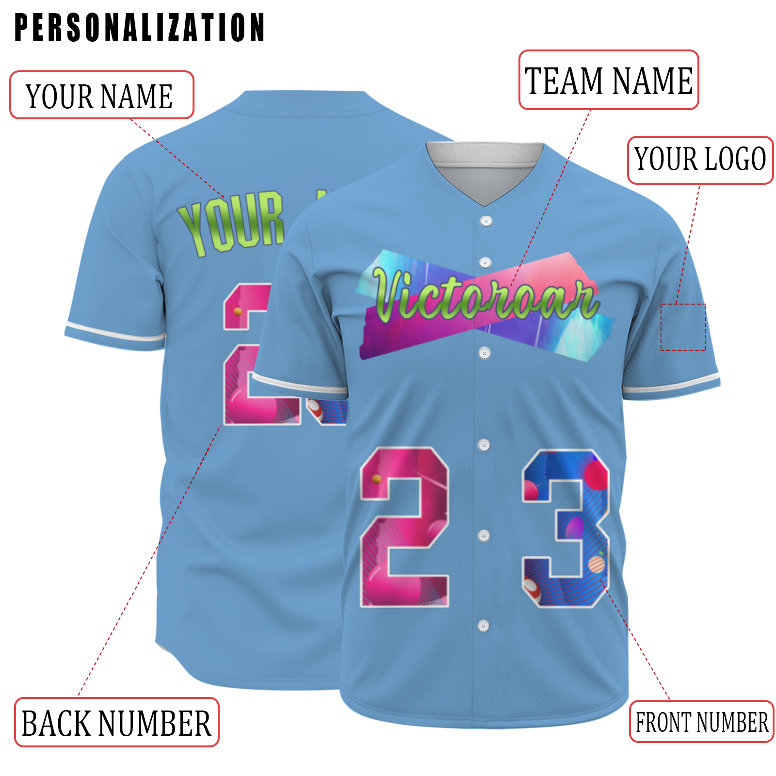 Custom Black Pink-Indigo Authentic Victoroar Baseball Jersey