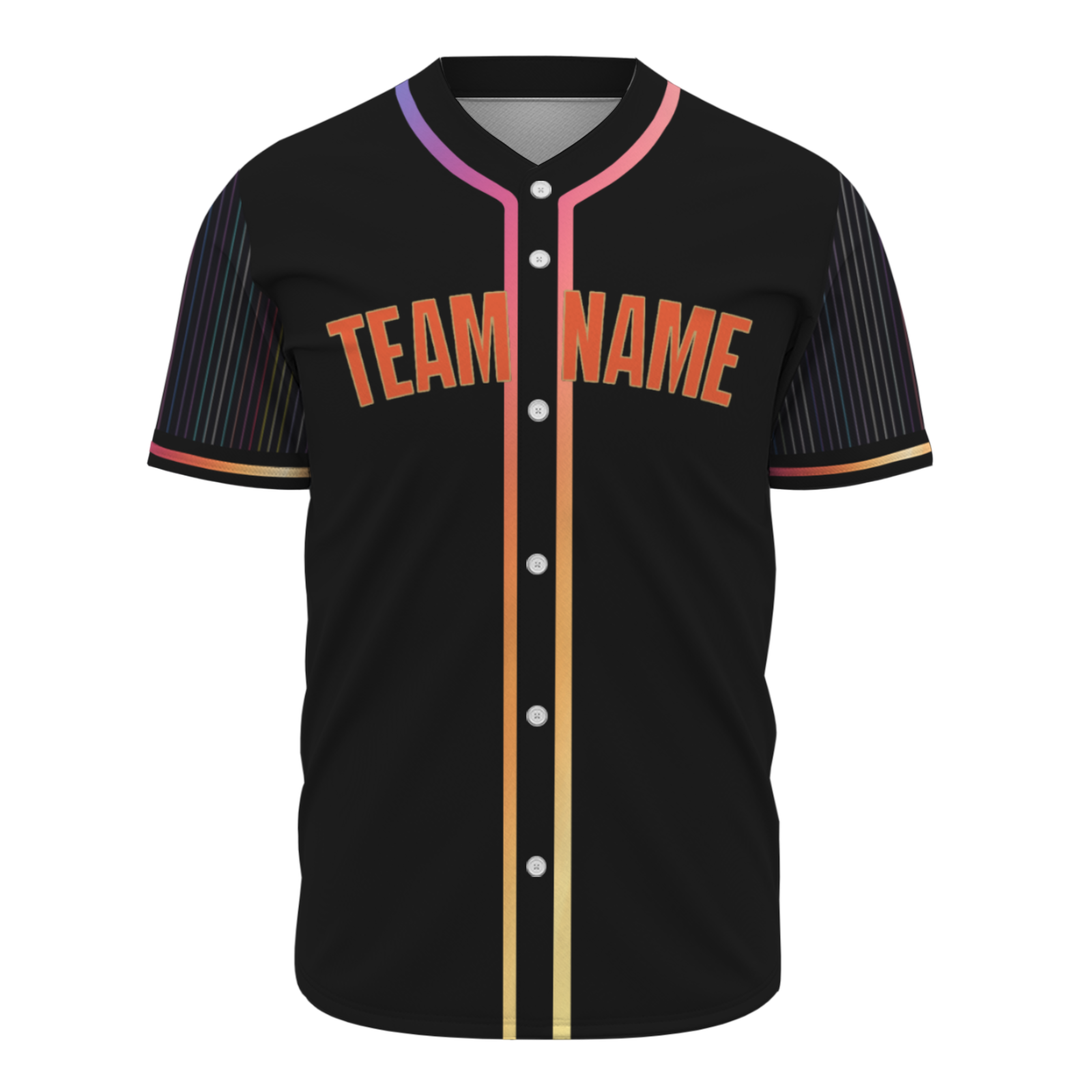 Custom Black Orange-White Authentic Baseball Jersey