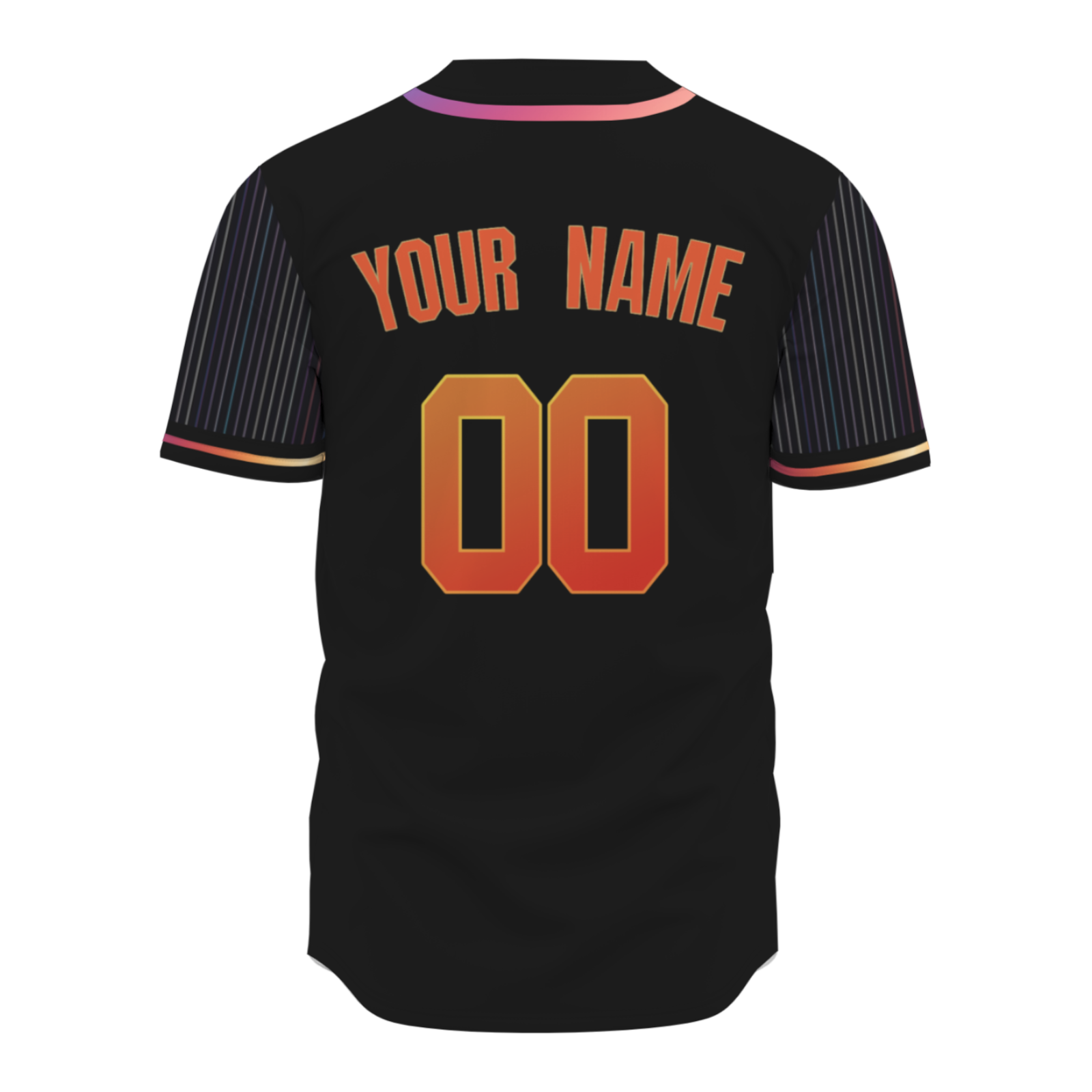 Custom Black Orange-White Authentic Baseball Jersey